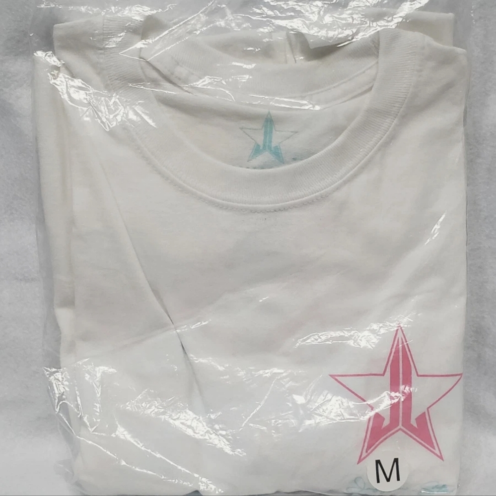 NIB JEFFREE STAR RARE WHITE LONG SLEEVE SNOWFLAKE MEDIUM SHIRT